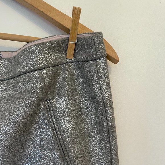 Metallic Silver Mini Skirt - Picture 2 of 3